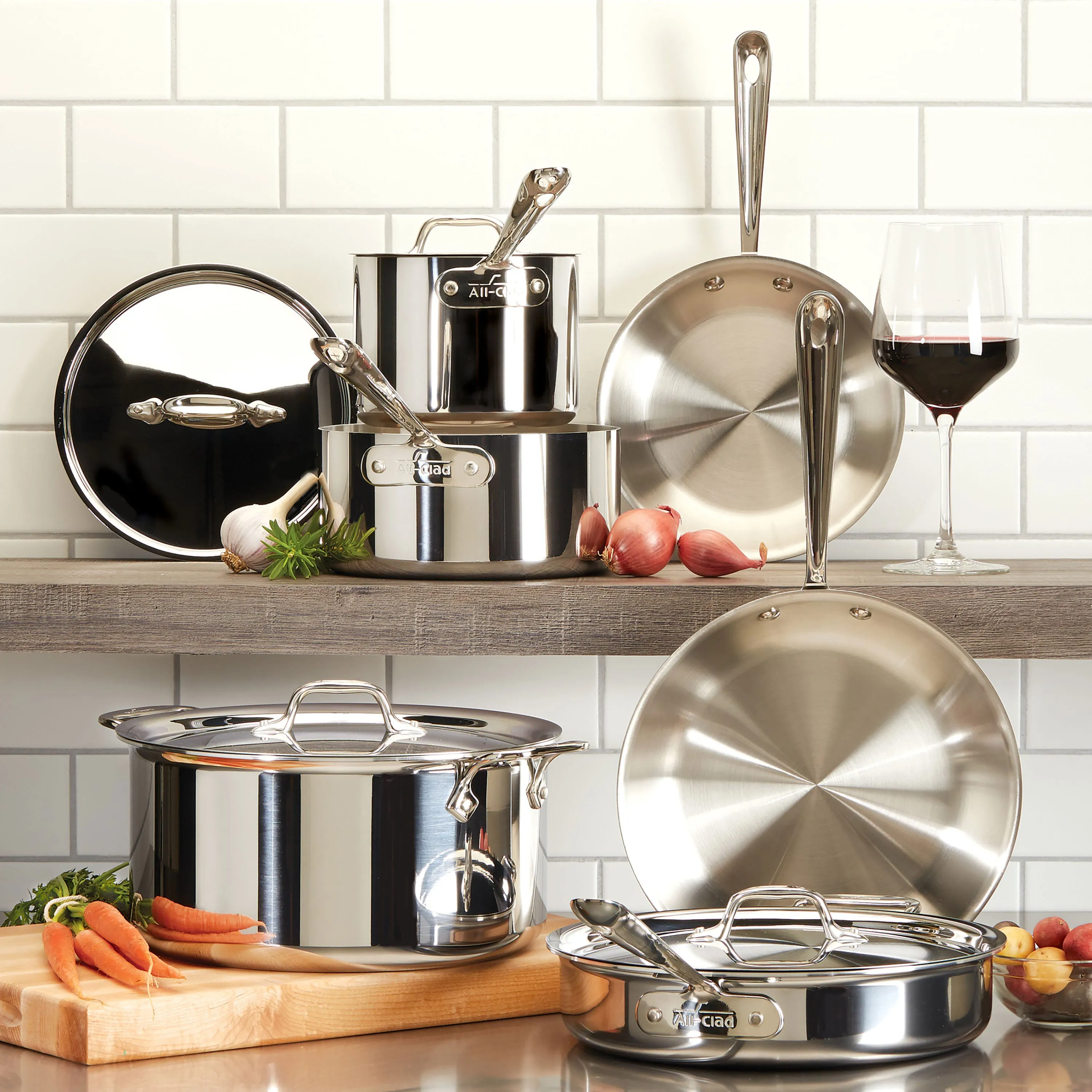 All-Clad d3 Stainless 10 Piece Cookware Set