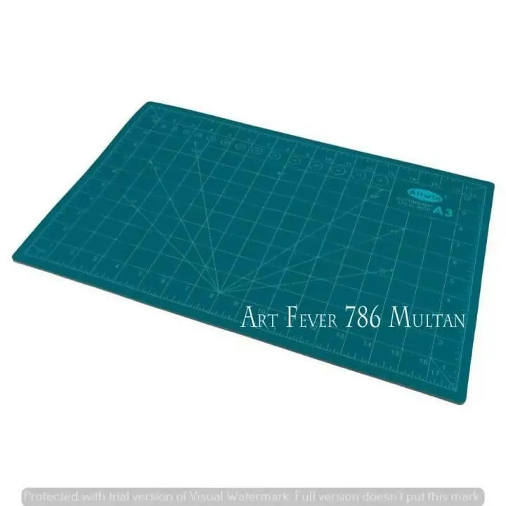 ALLWIN Professional Cutting Mat A3 Self-Healing Double Sided Durable Non-Slip PVC (45X30CM, Green)