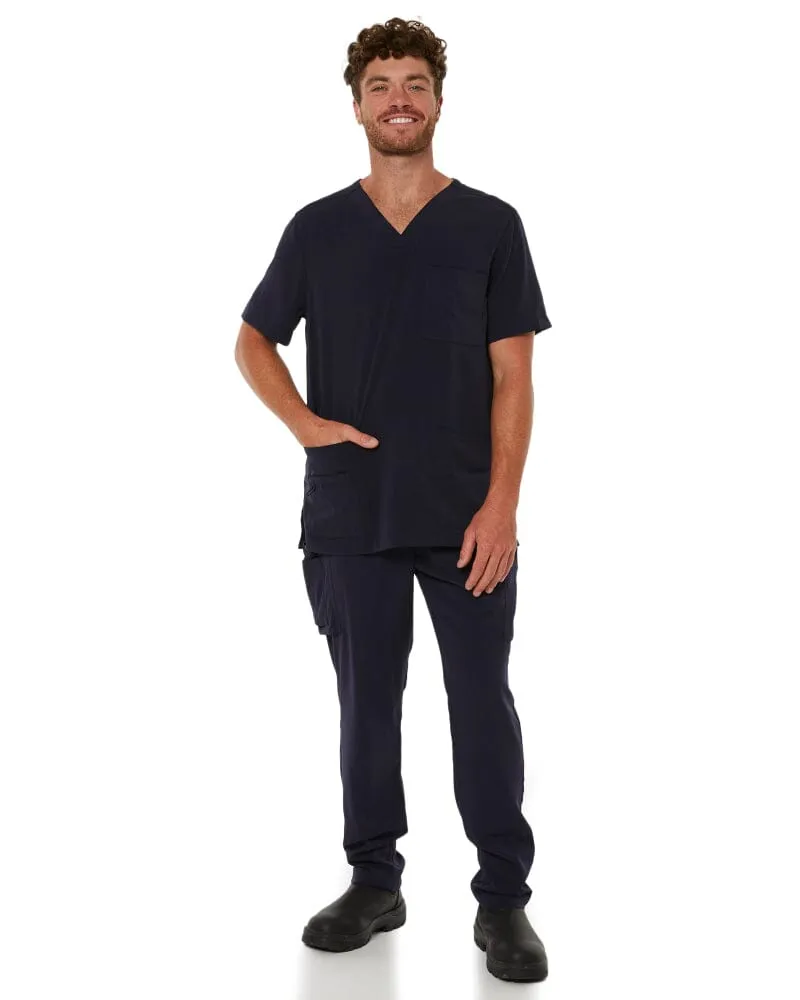 Avery V Neck Scrub Top - Midnight Navy