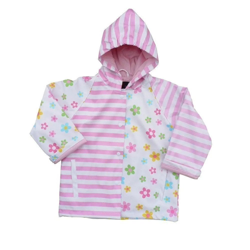 Baby Girls Pastel Posies Rain Coat 1T