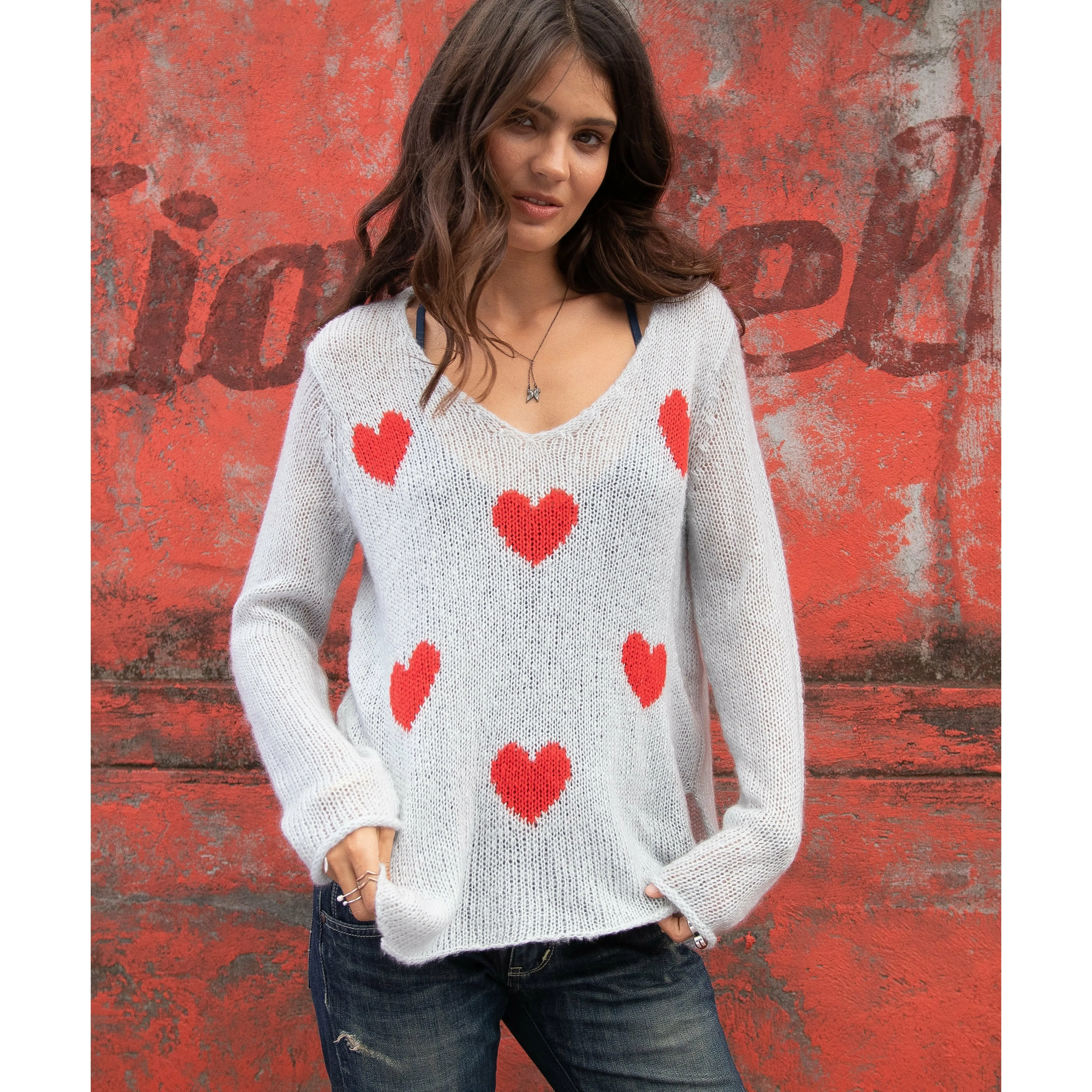 Besotted V Cotton Sweater