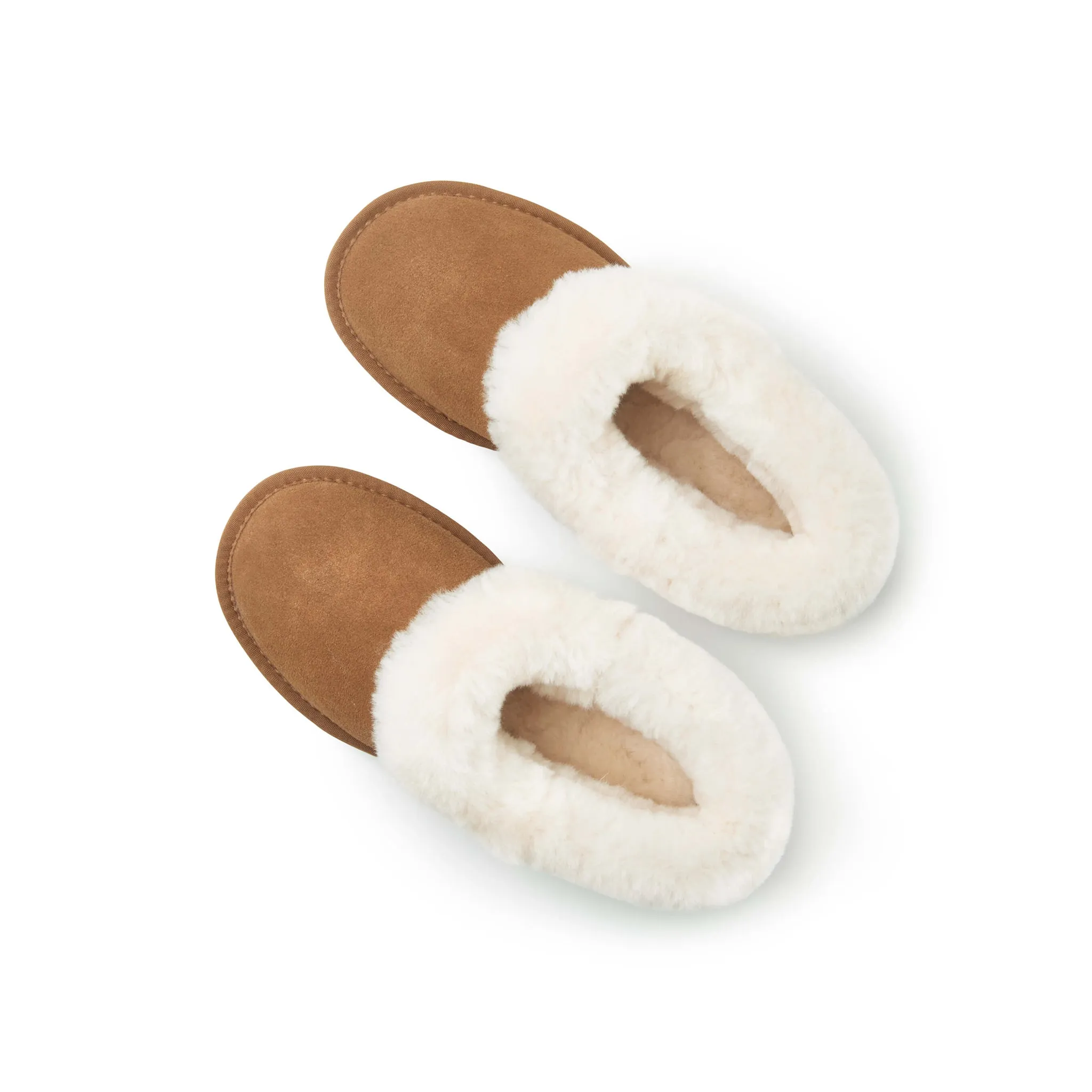 Betty Chestnut Brown Low Sheepskin Slipper Boots