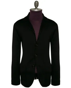 Black Three Button Sweater Jacket