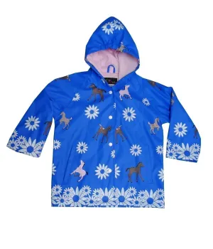 Blue Fire Trucks Boys Rain Coat 5-10