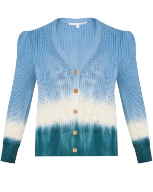 Blue Tie Dye Knit Parula Cardigan