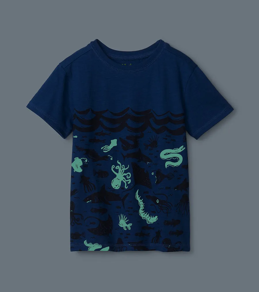 Boys Shirt Hatley Ocean Glow In The Dark