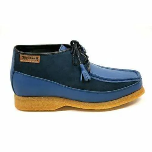 British Walkers Knicks Men's Light Blue Suede and Navy Leather