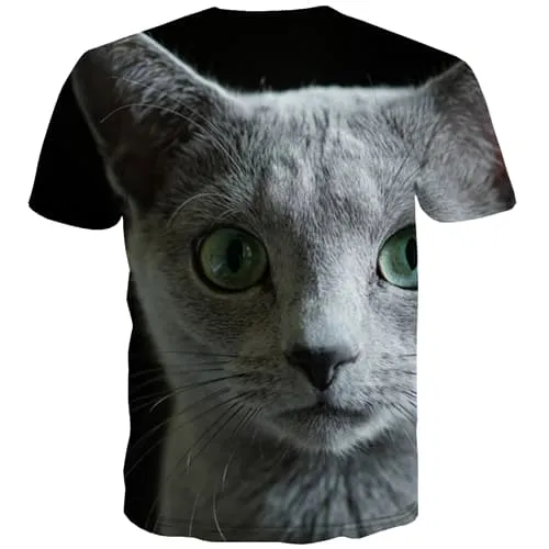 Cat T-shirt Men Harajuku Tshirts Novelty Animal T shirts Funny Lovely Shirt Print Funny T-shirts 3d Short Sleeve T shirts