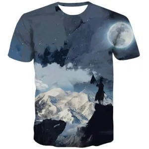 Cloud T shirts Men Psychedelic T-shirts Graphic Snow Tshirt Anime Harajuku T shirts Funny Vintage Tshirts Cool Short Sleeve