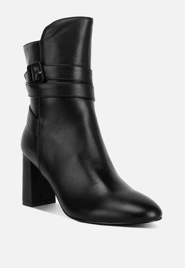 Cobra Buckle Strap Embellished Boots