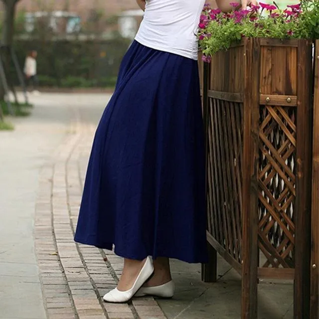 Cotton and Linen Maxi Skirts