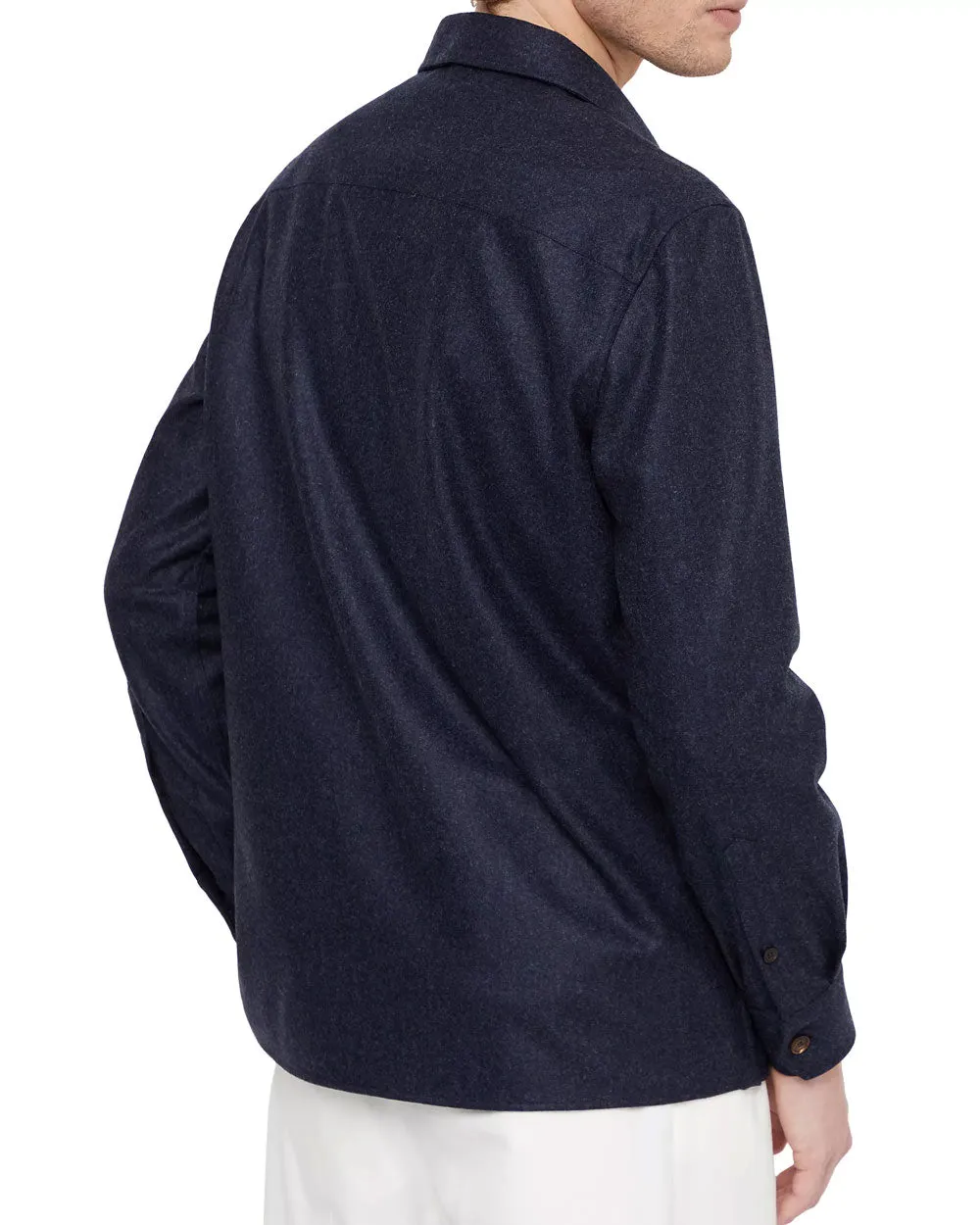 Dark Blue Flannel Sportshirt