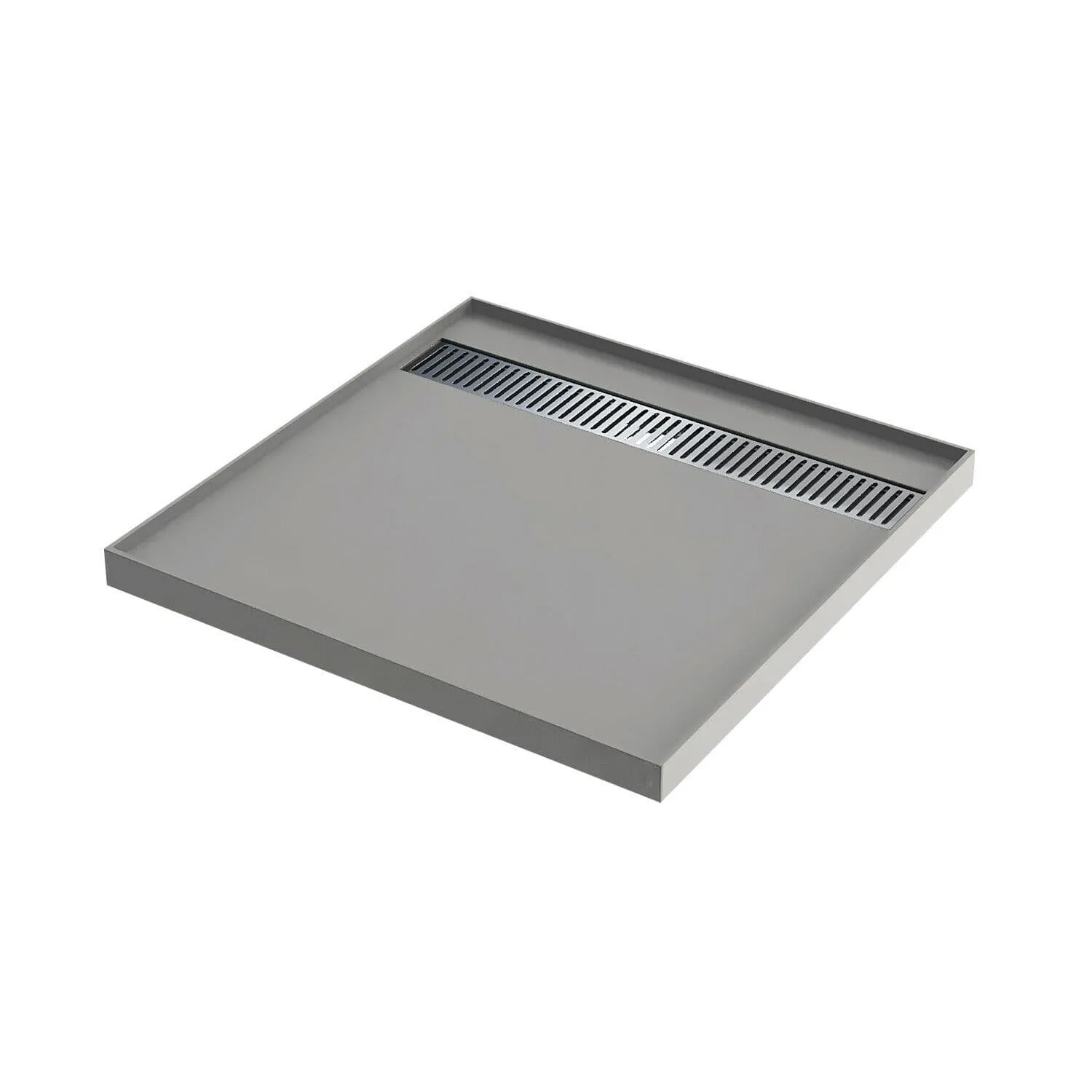 ELEGANT Rectangle Durable SMC Shower Base Gray - Tile over Tray Shower base