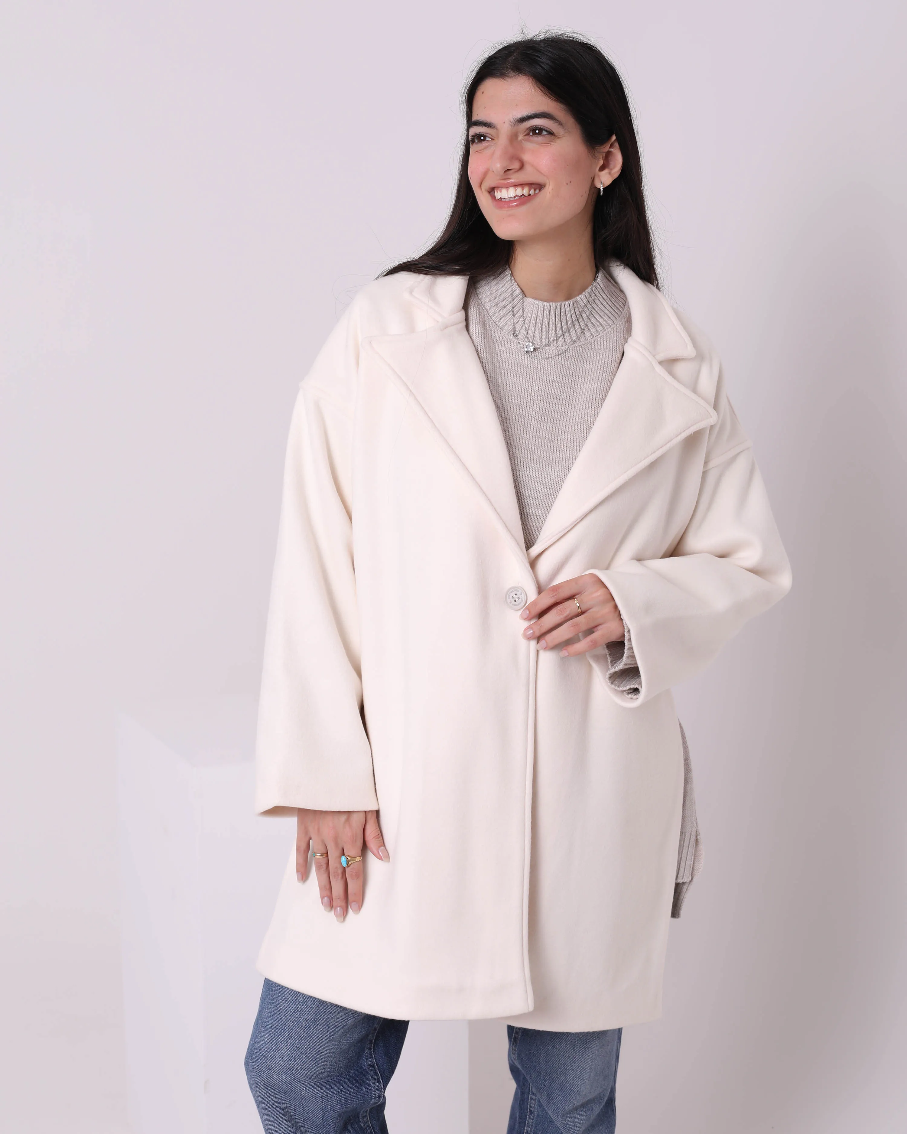 Felt Long Soft Jacket (W717) - Just4Women