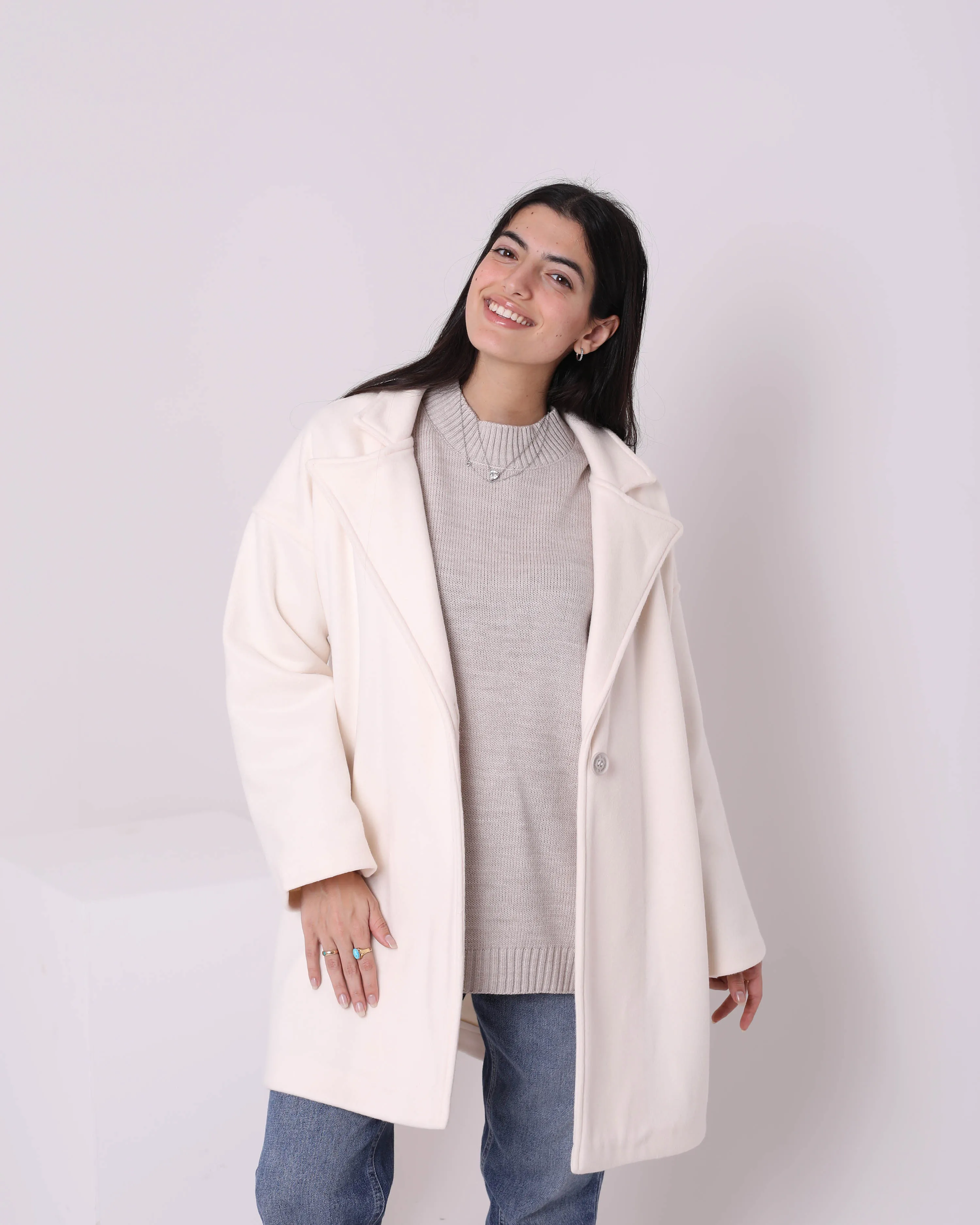 Felt Long Soft Jacket (W717) - Just4Women