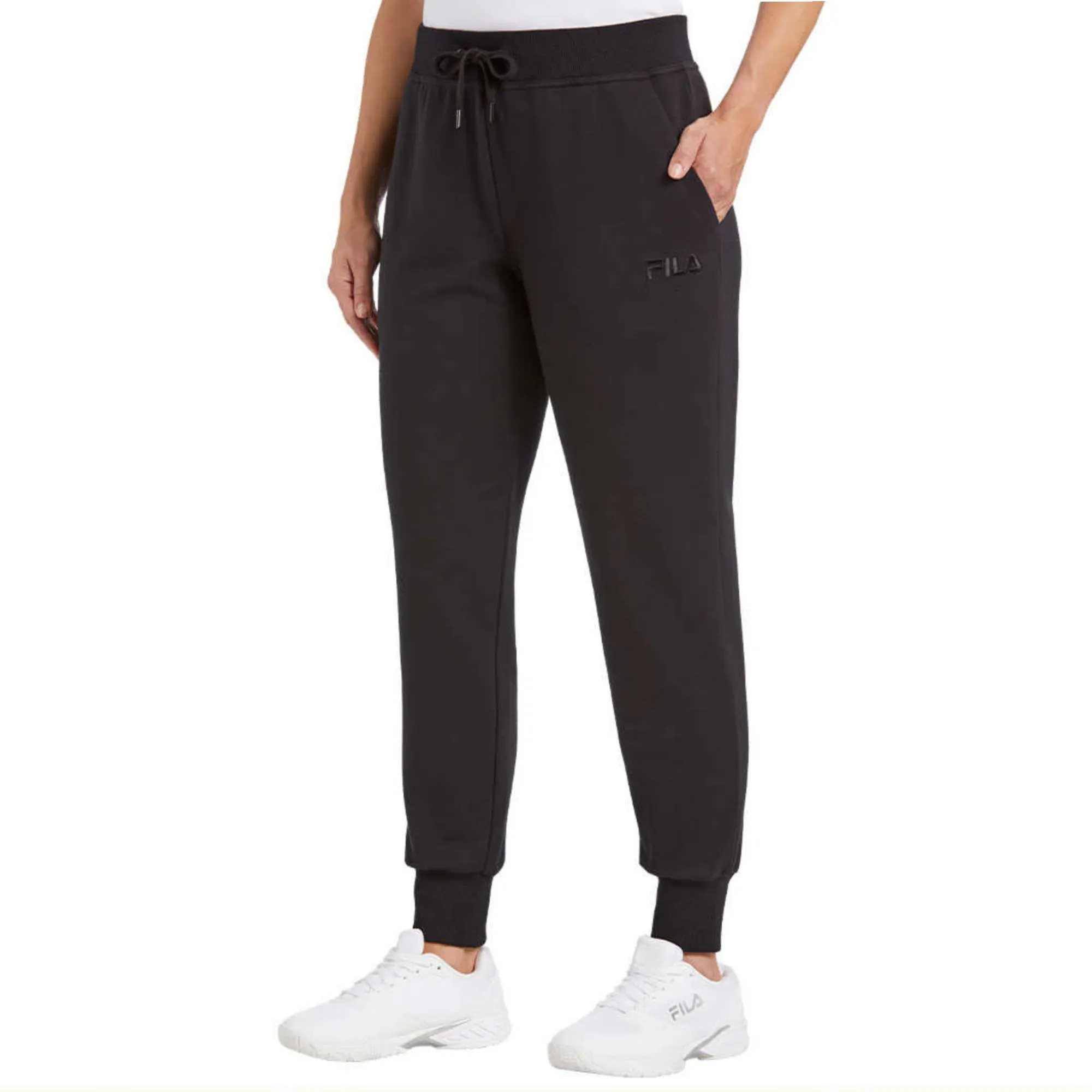 FILA Women's Plus Soft Cotton Blend French Terry Active Pants Joggers