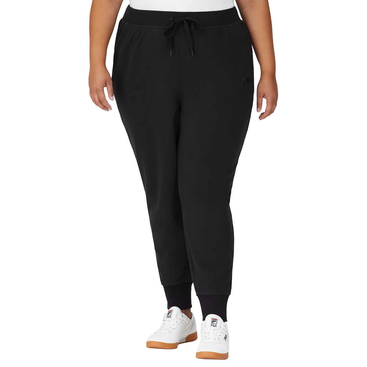 FILA Women's Plus Soft Cotton Blend French Terry Active Pants Joggers