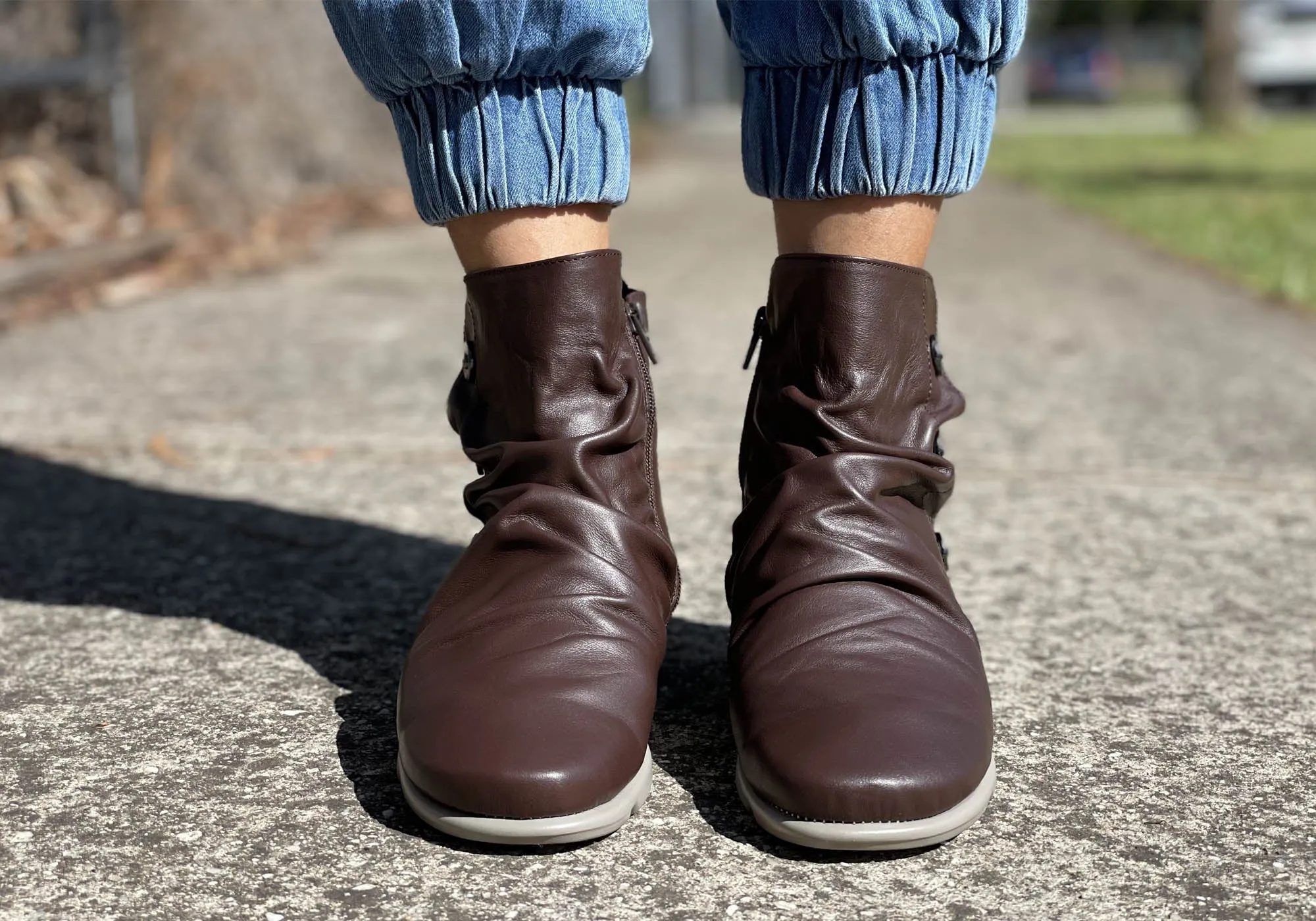 Flex & Go Loz Womens Comfortable Leather Ankle Boots Made In Portugal