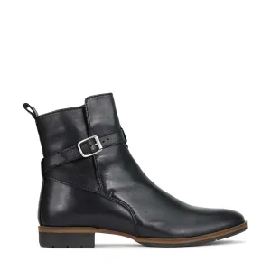 GABBI BUCKLE ANKLE BOOTS LEATHER