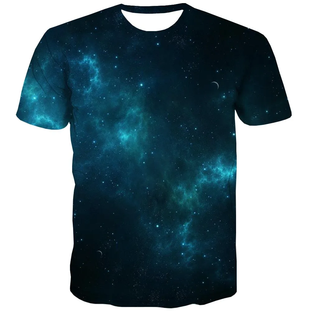 Galaxy T shirts Men Planet T-shirts 3d Starry Sky Tshirts Novelty Colorful T-shirts Graphic Harajuku Tshirts Cool