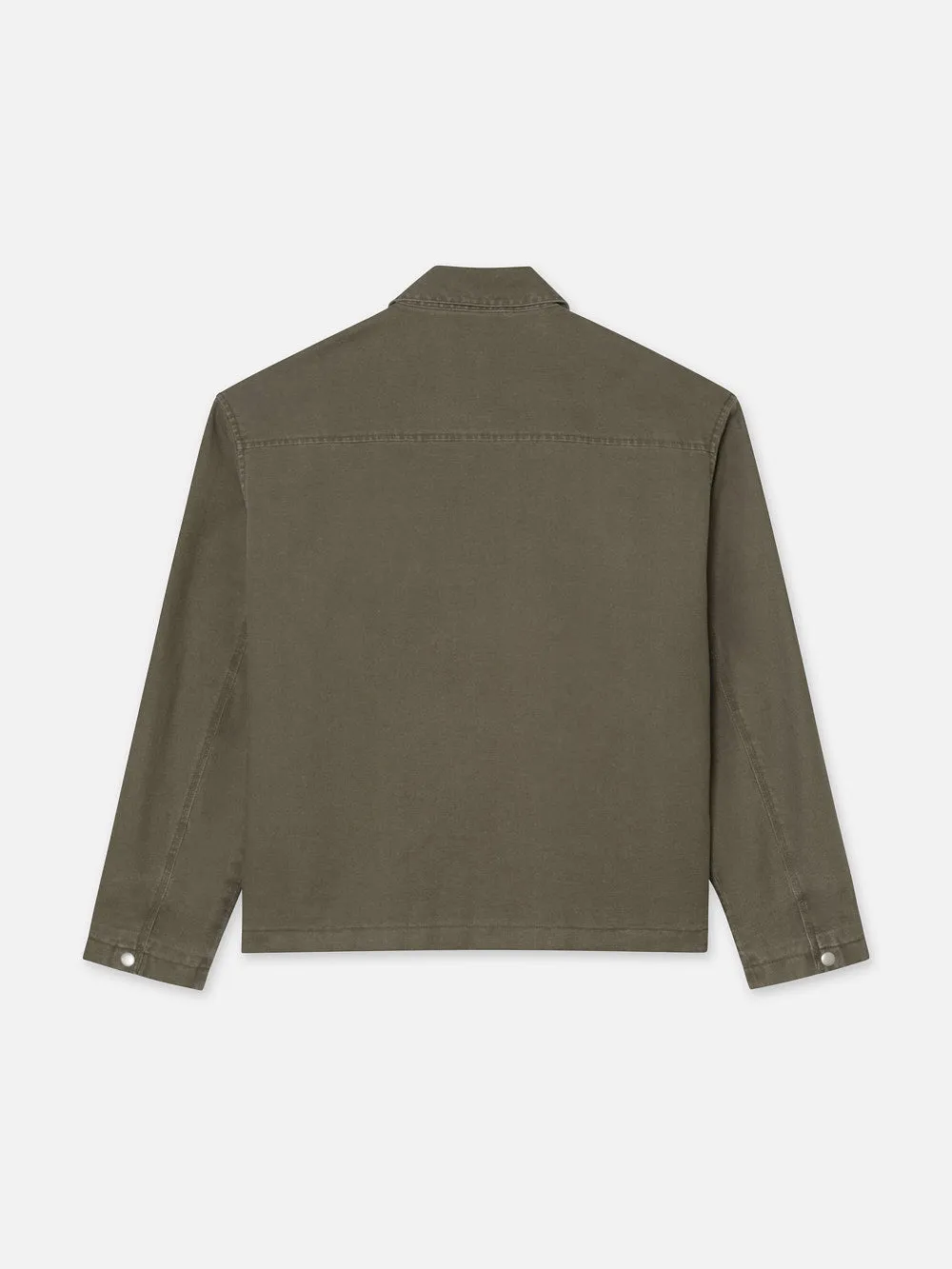 Garment Washed Trucker -- Olive Green