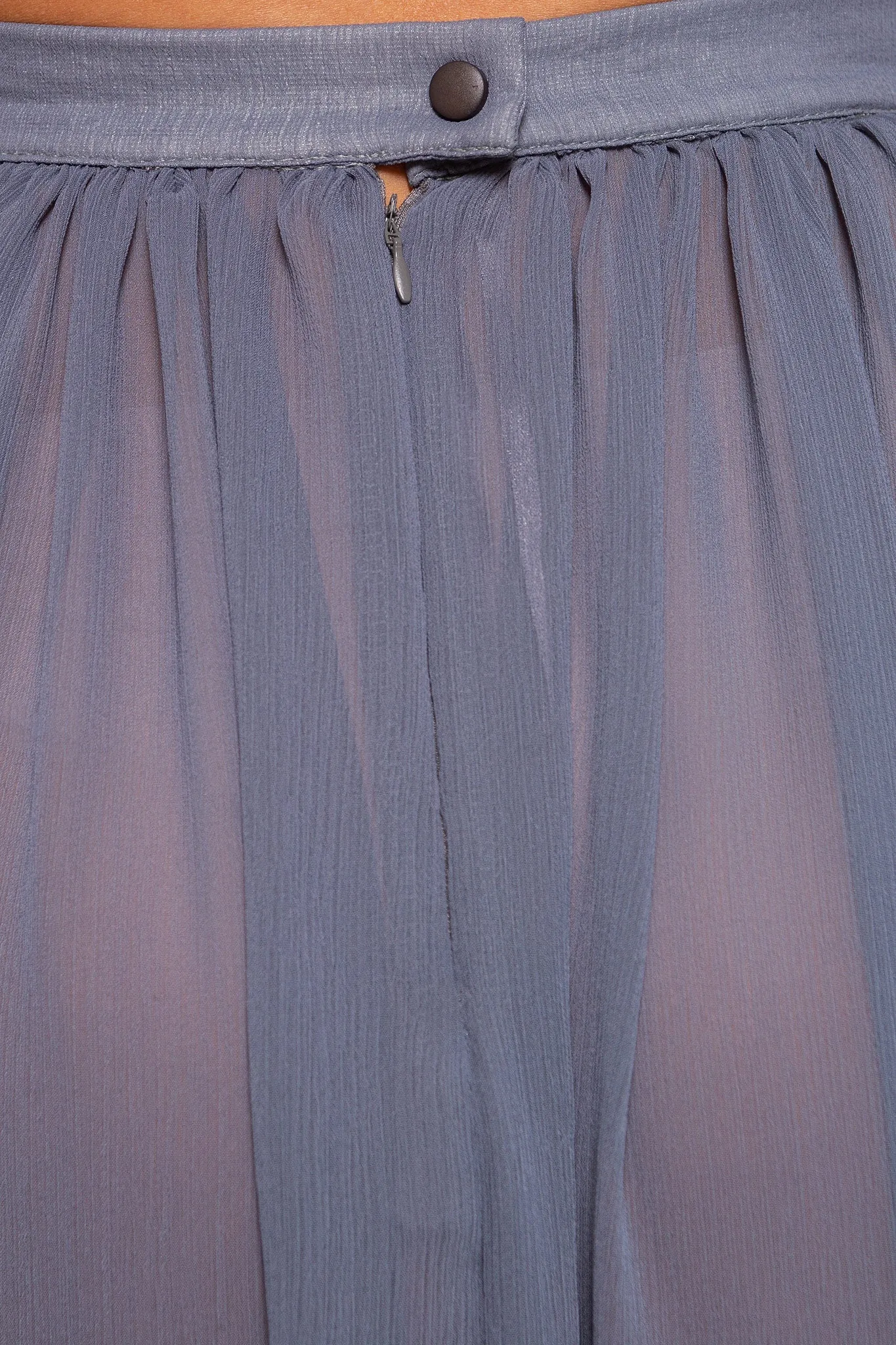 Gray Chiffon Skirt