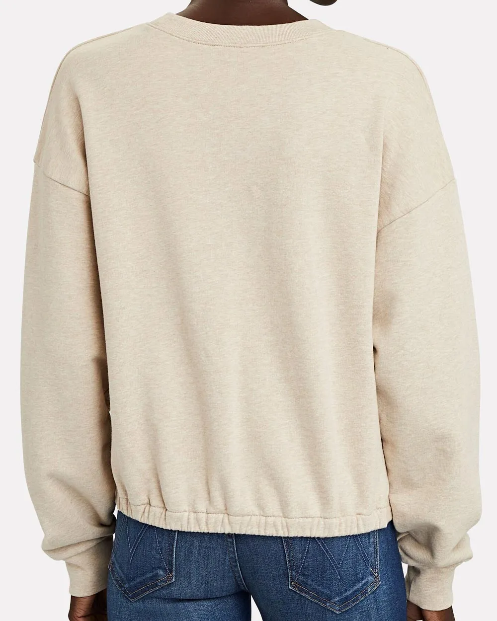 Heathered Oatmeal Twist Front Sweatshirt