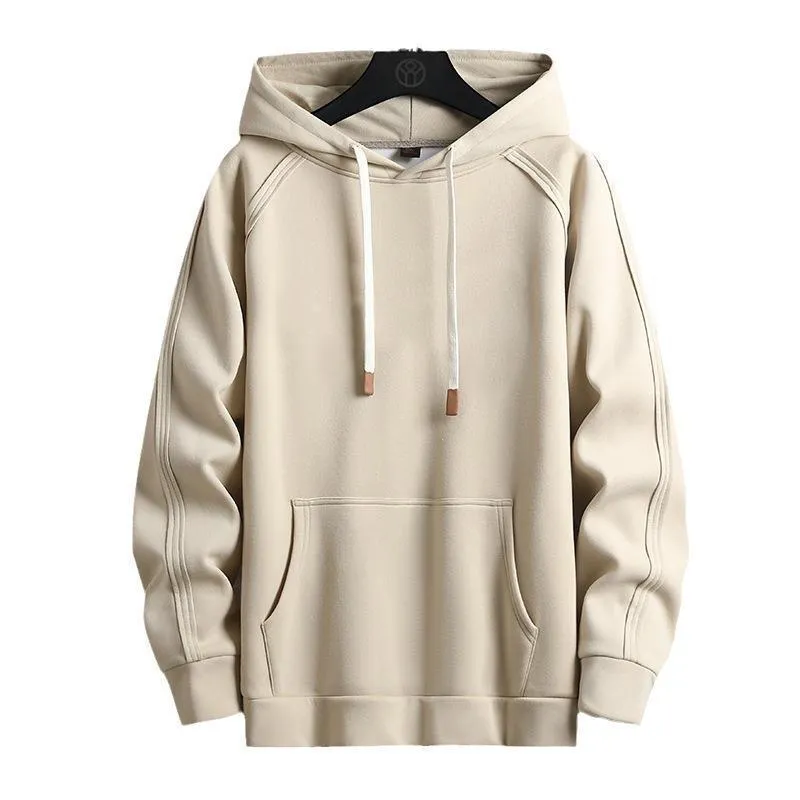 Heavy Cotton Hooded Sweater – Simple Solid Color Korean Style Pullover