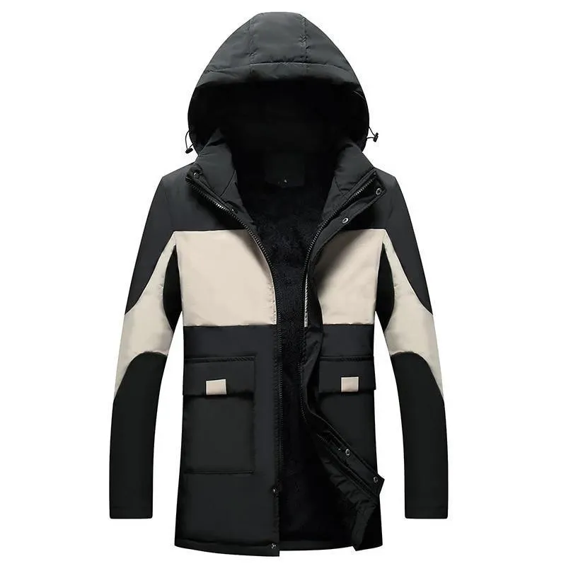 Hooded Parka Men's Warm Fashion Overcoat