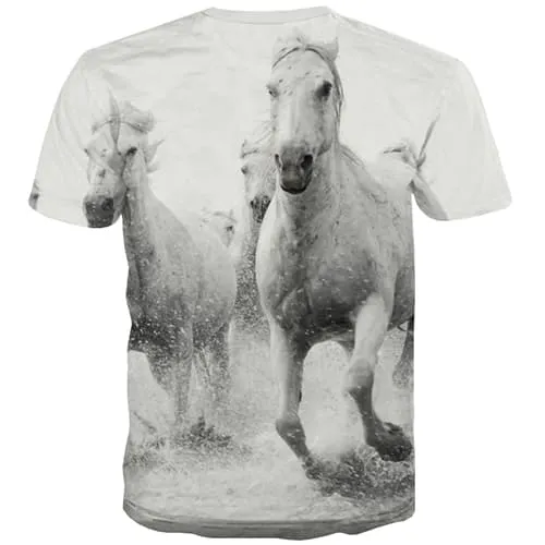 Horse T shirts Men Animal T-shirts Graphic Funny T-shirts 3d Harajuku Tshirts Casual Leisure Tshirts Novelty Short Sleeve summer