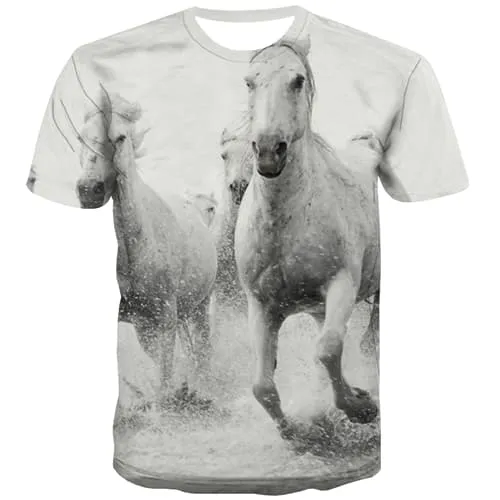 Horse T shirts Men Animal T-shirts Graphic Funny T-shirts 3d Harajuku Tshirts Casual Leisure Tshirts Novelty Short Sleeve summer