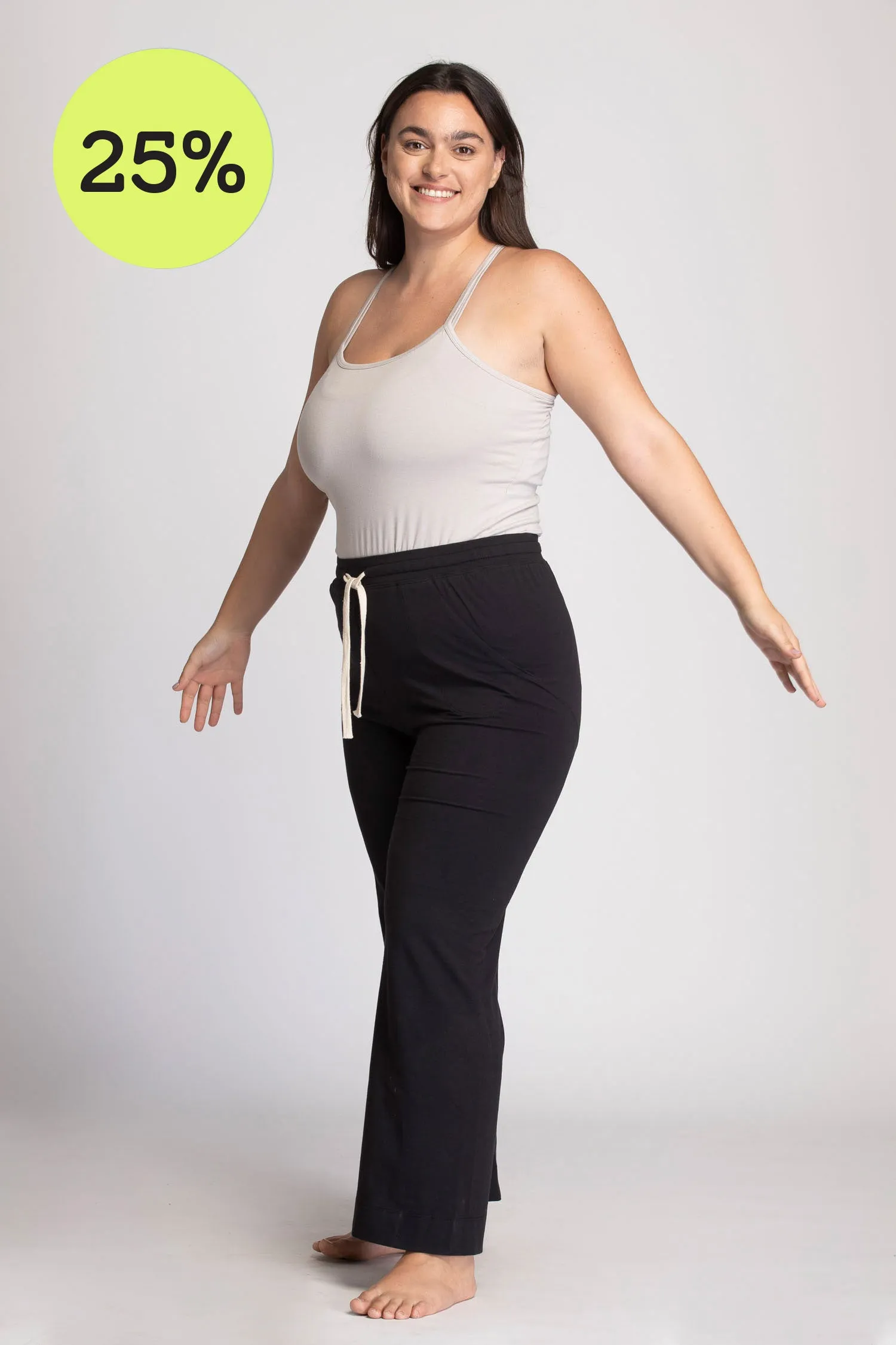 I'mPerfect Soft Modal Wide Leg Lounge Pants 25%off