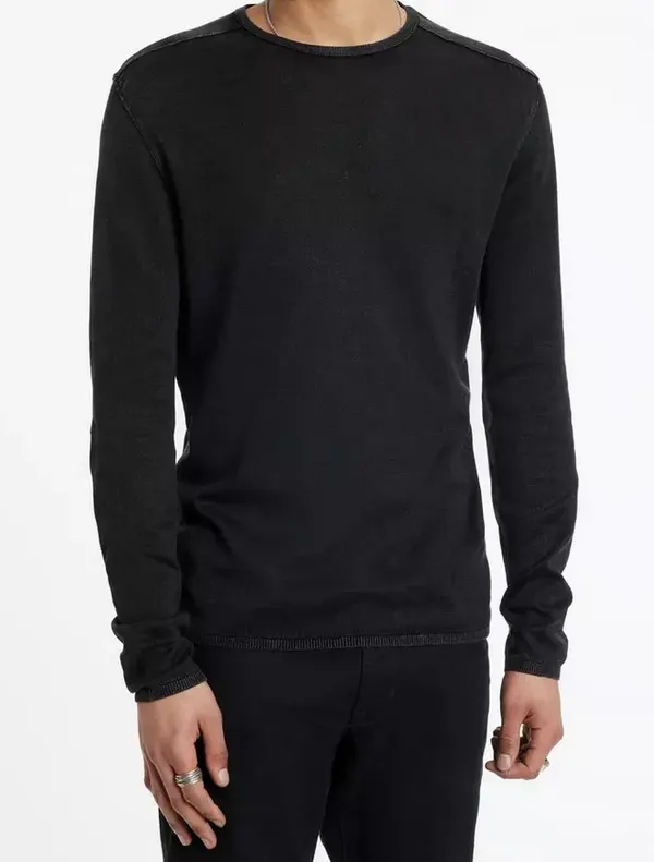 John Varvatos Walter Crew Neck Sweater, Black