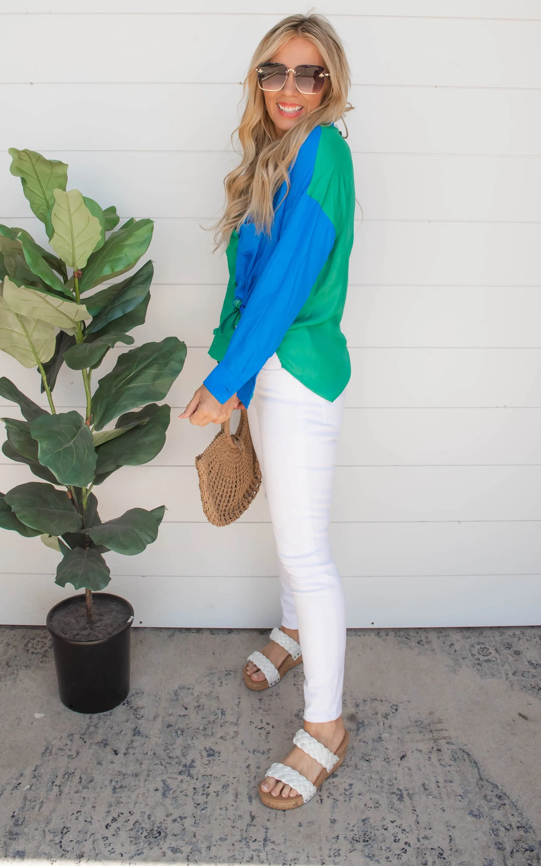 Jump for Joy Colorblock Blouse