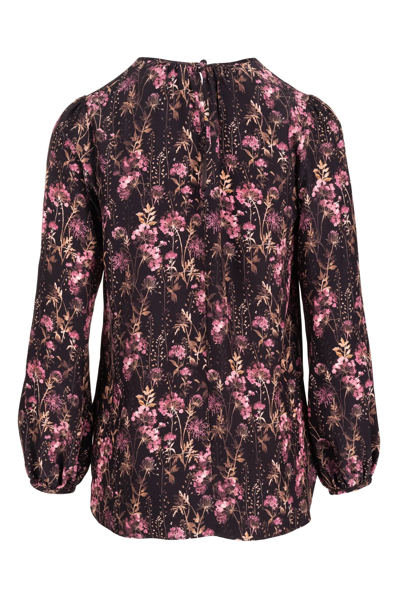 Keyhole Blouse - Ruby Hydrangea