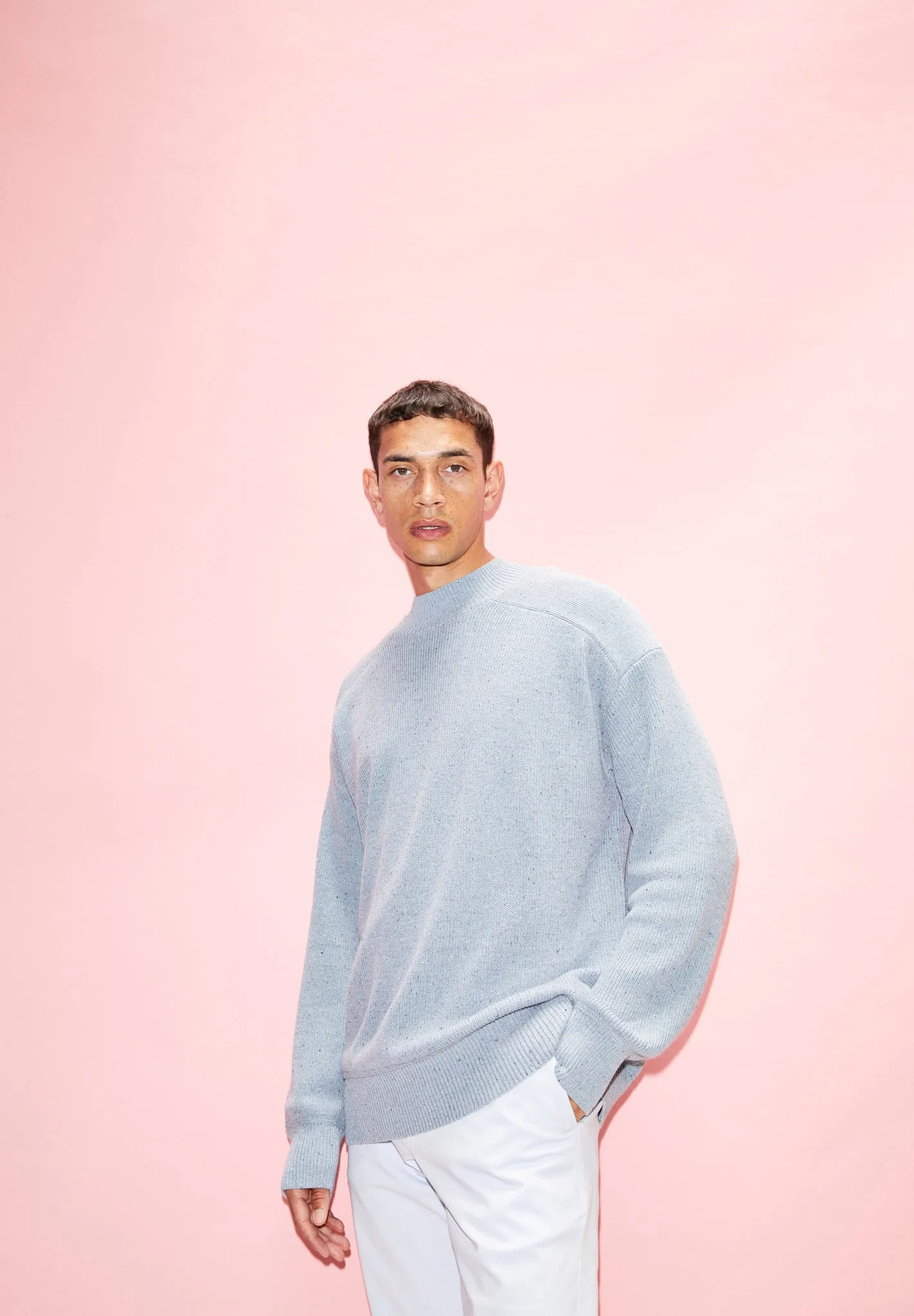 Knitted Jumper Farkaa - Faded Blue