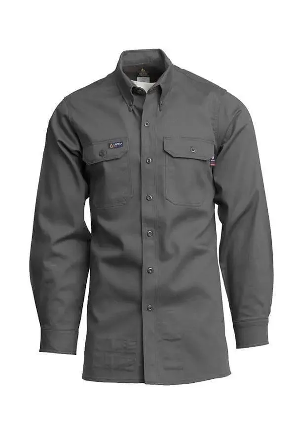 LAPCO - 7oz. 100% Cotton Twill FR Uniform Shirt Grey