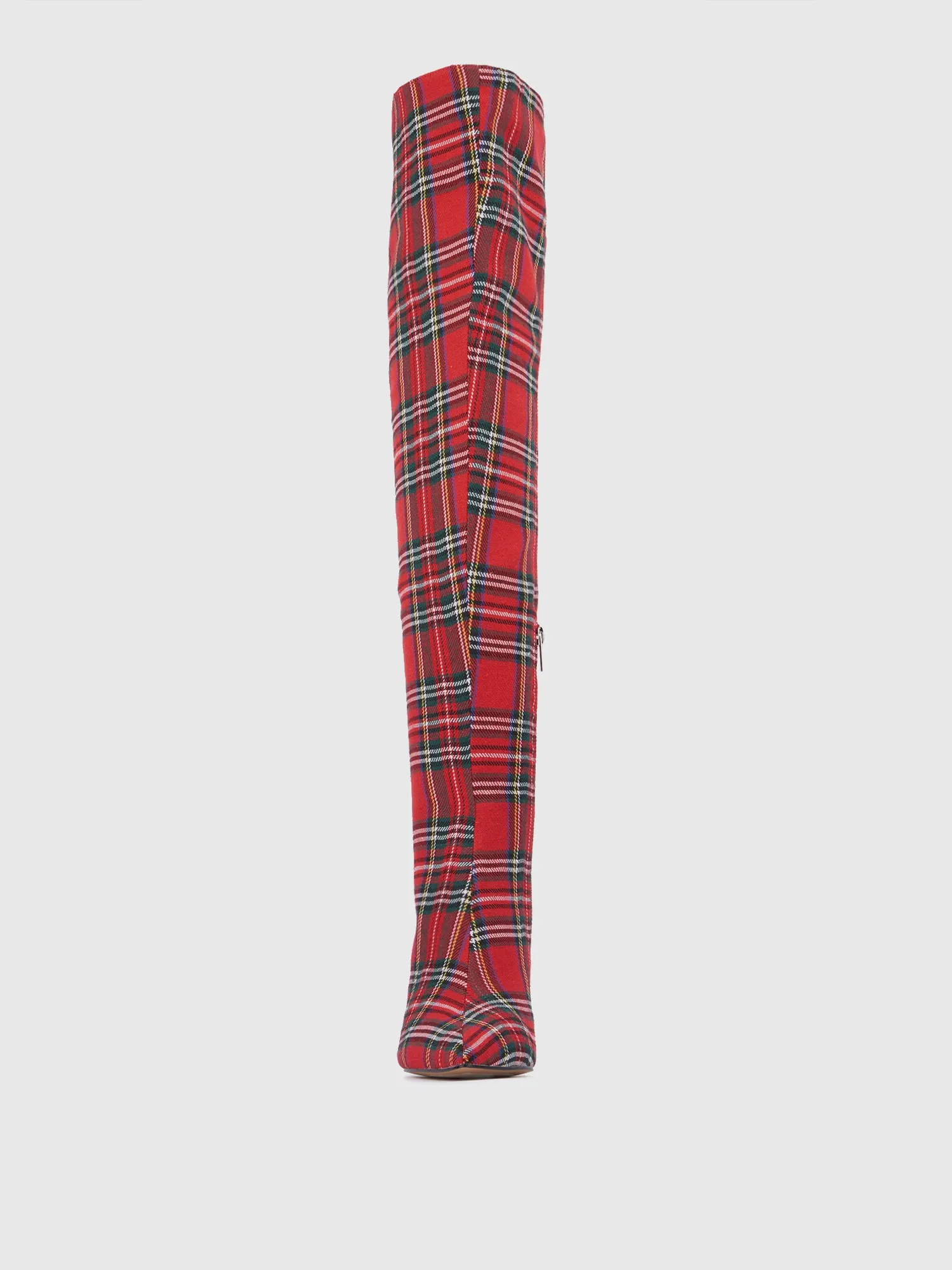 Layla Tartan Plaid Thigh-High Boot