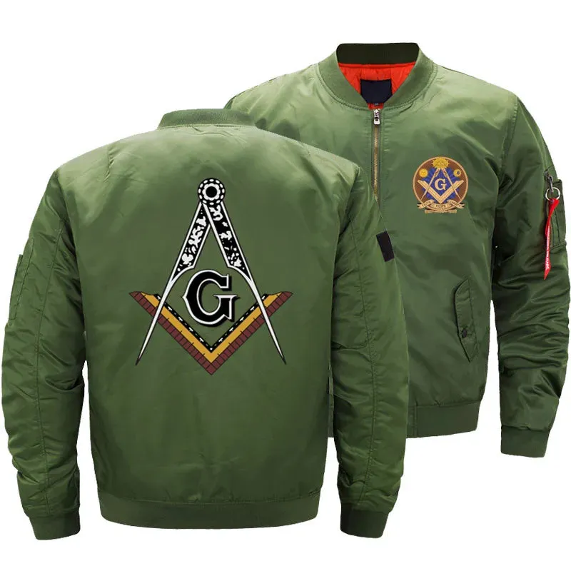 Master Mason Blue Lodge Jacket - Bomber Style Green Color