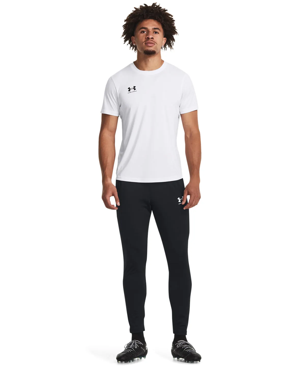 Mens UA Challenger Training Short Sleeve | Black/White