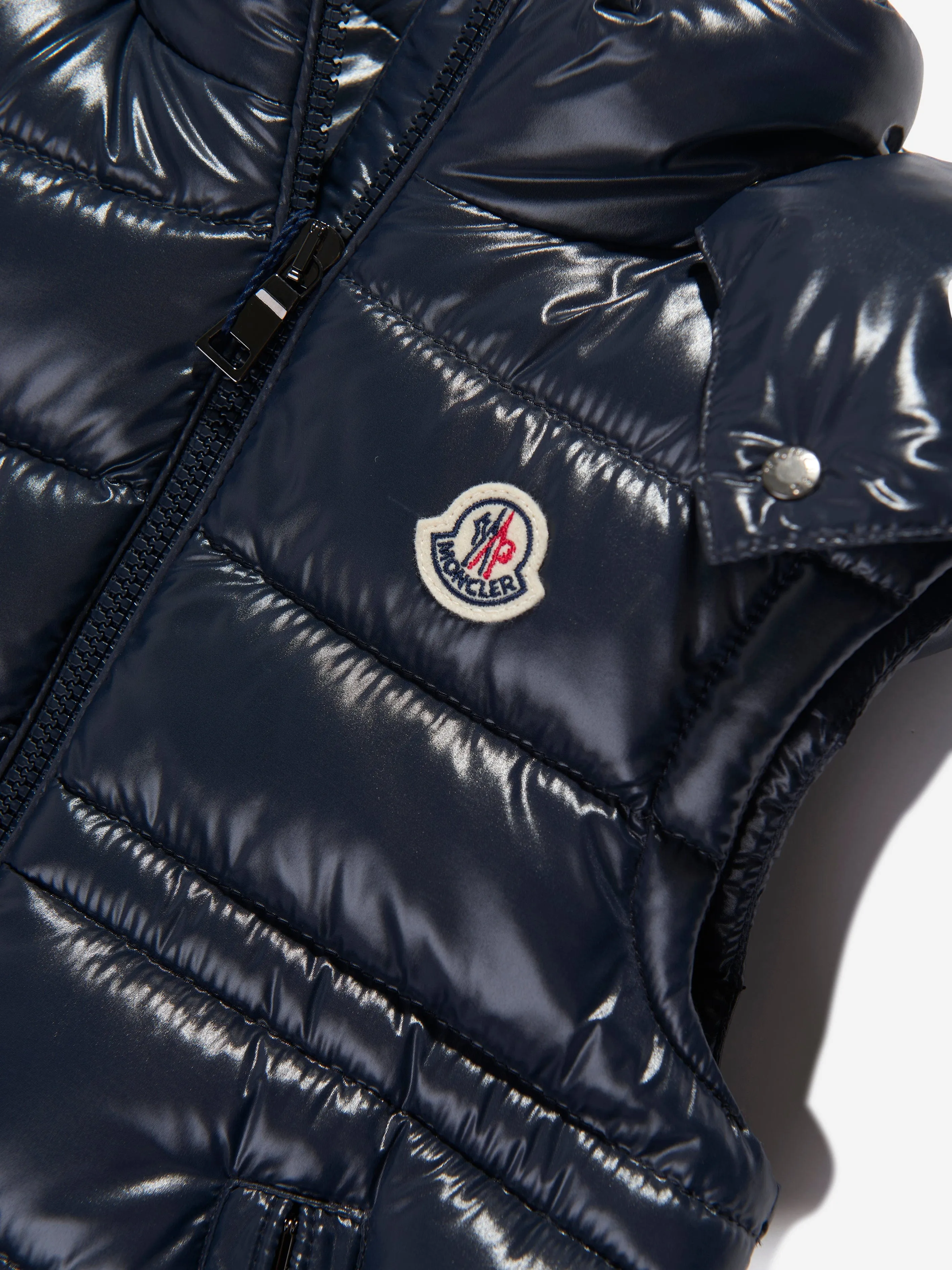 Moncler Enfant Girls Down Padded Ania Gilet in Navy