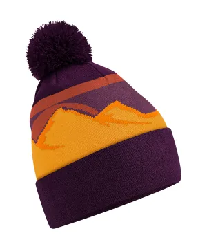 Mountain peaks pom pom beanie | Desert Peaks