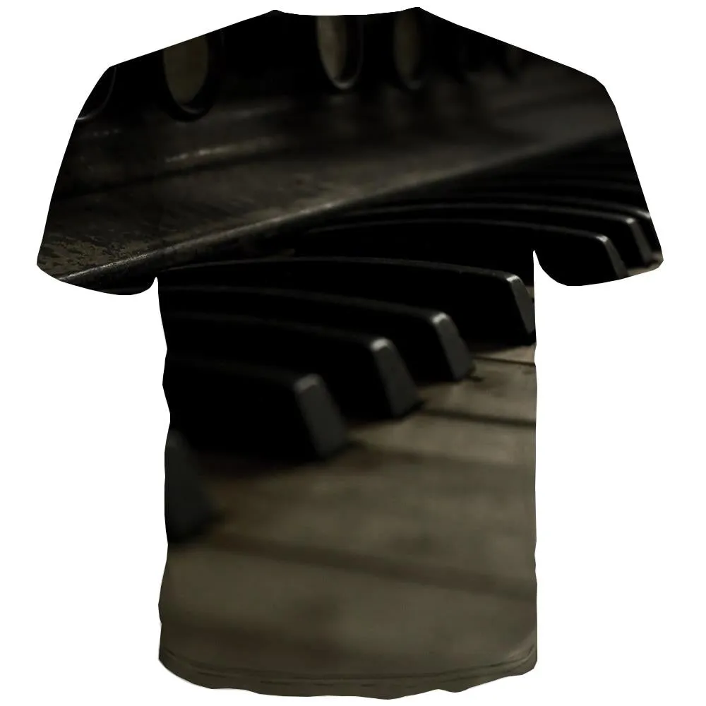 Music T shirts Men Instrument Tshirts Cool Retro Tshirts Casual Electronic T-shirts 3d