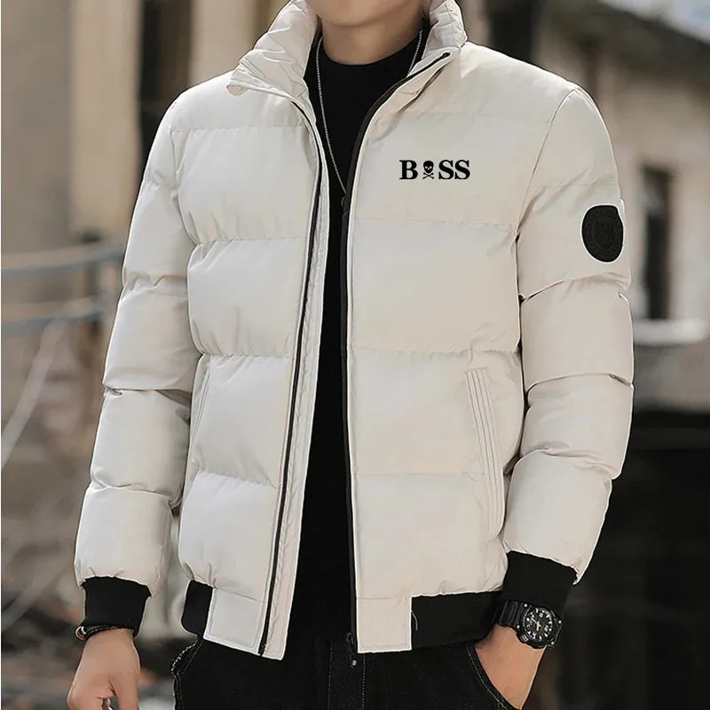 New Stylish Jacket Boss Logo 2024 Men'S Winter Jacket and Coat Cotton Coat Men'S Windproof Thick Thermal