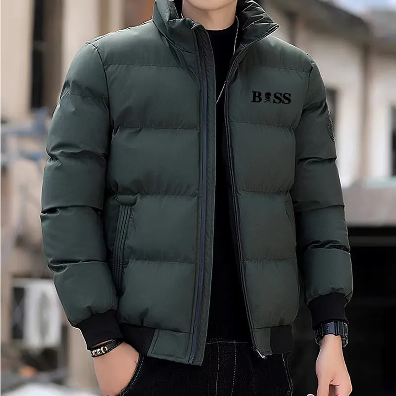 New Stylish Jacket Boss Logo 2024 Men'S Winter Jacket and Coat Cotton Coat Men'S Windproof Thick Thermal