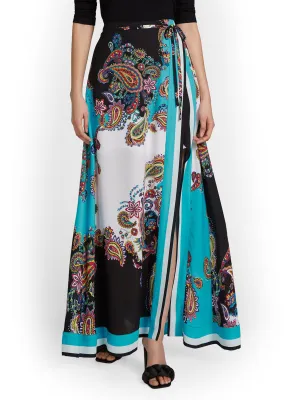 Paisley Maxi Wrap Skirt