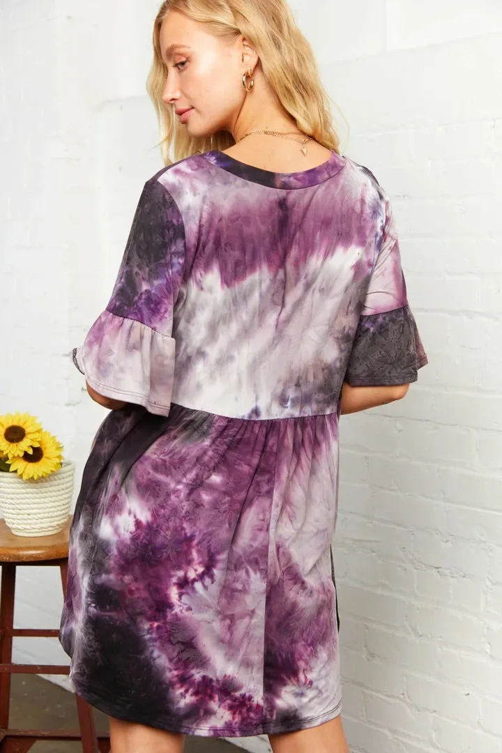 Plum Crazy Tye Dye Dress (Reg)