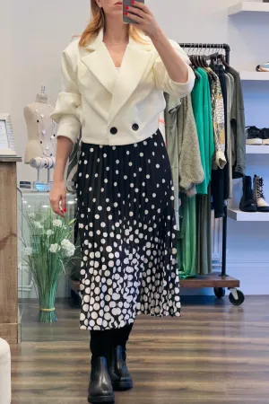 Polka Dot Satin Skirt