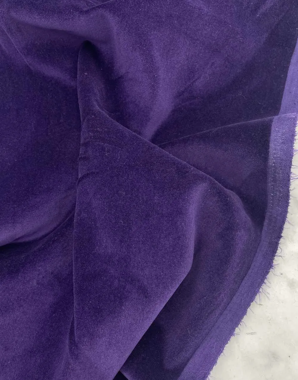 Purple Cotton Velvet Fabric