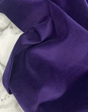 Purple Cotton Velvet Fabric